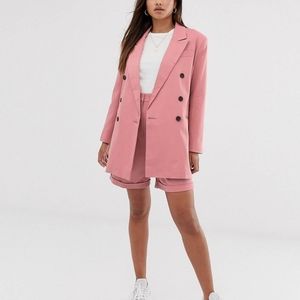 Asos oversized double breasted blazer-mauve women's size US 8